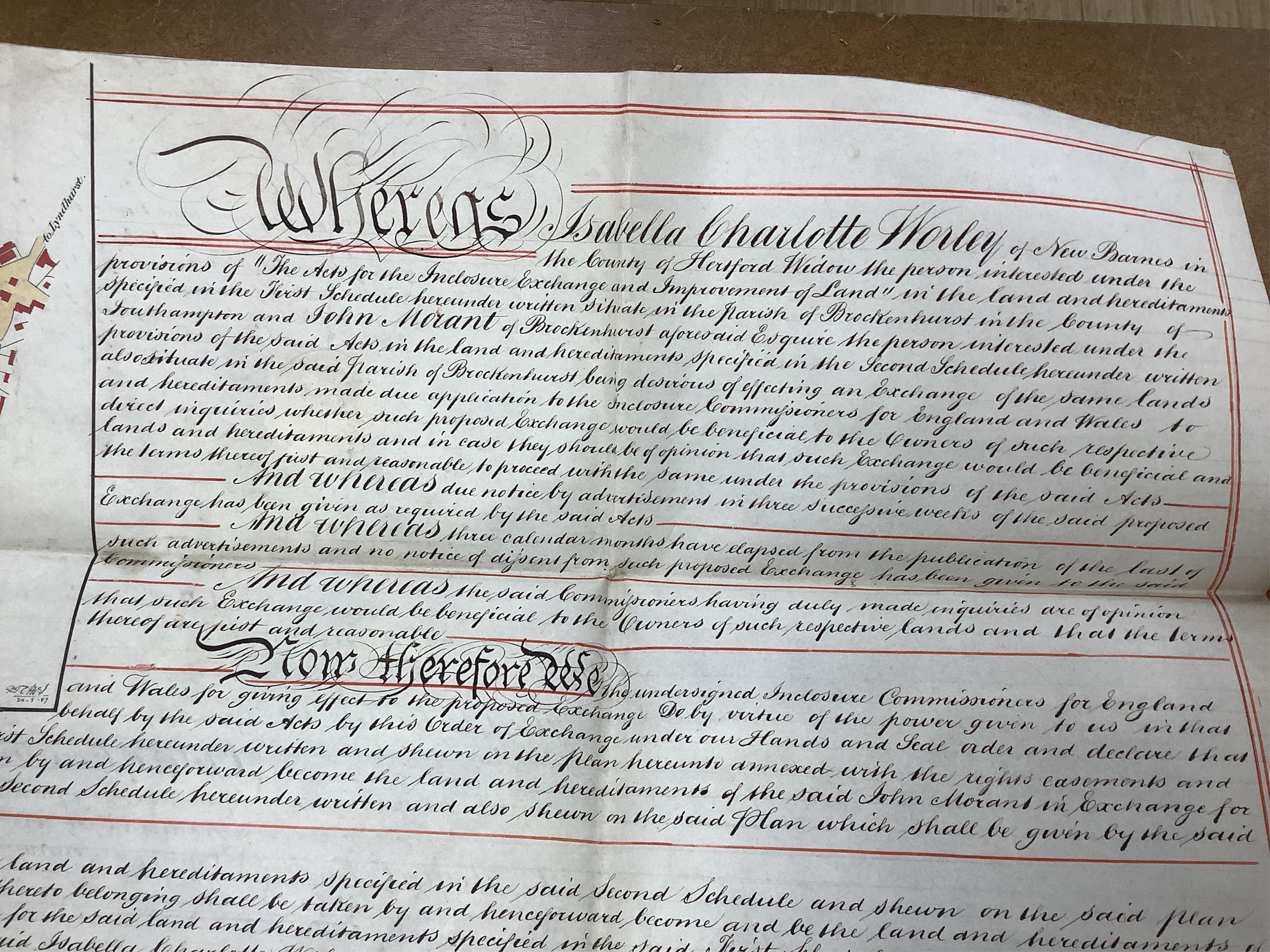 Hampshire Documents - 18th and 19th cents., mostly ms. on parchment and paper; Brockenhurst, Ringwood and New Forest Villages; (approx. 20 items)